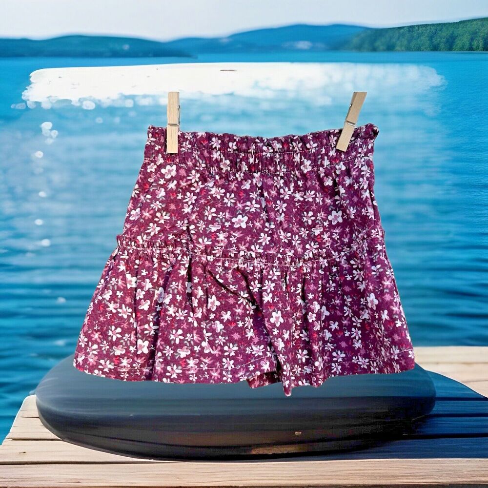 NWOT Jessica Simpson Girl's Ruffle Flared Skirt - Size 4‎ - Floral - Cute!